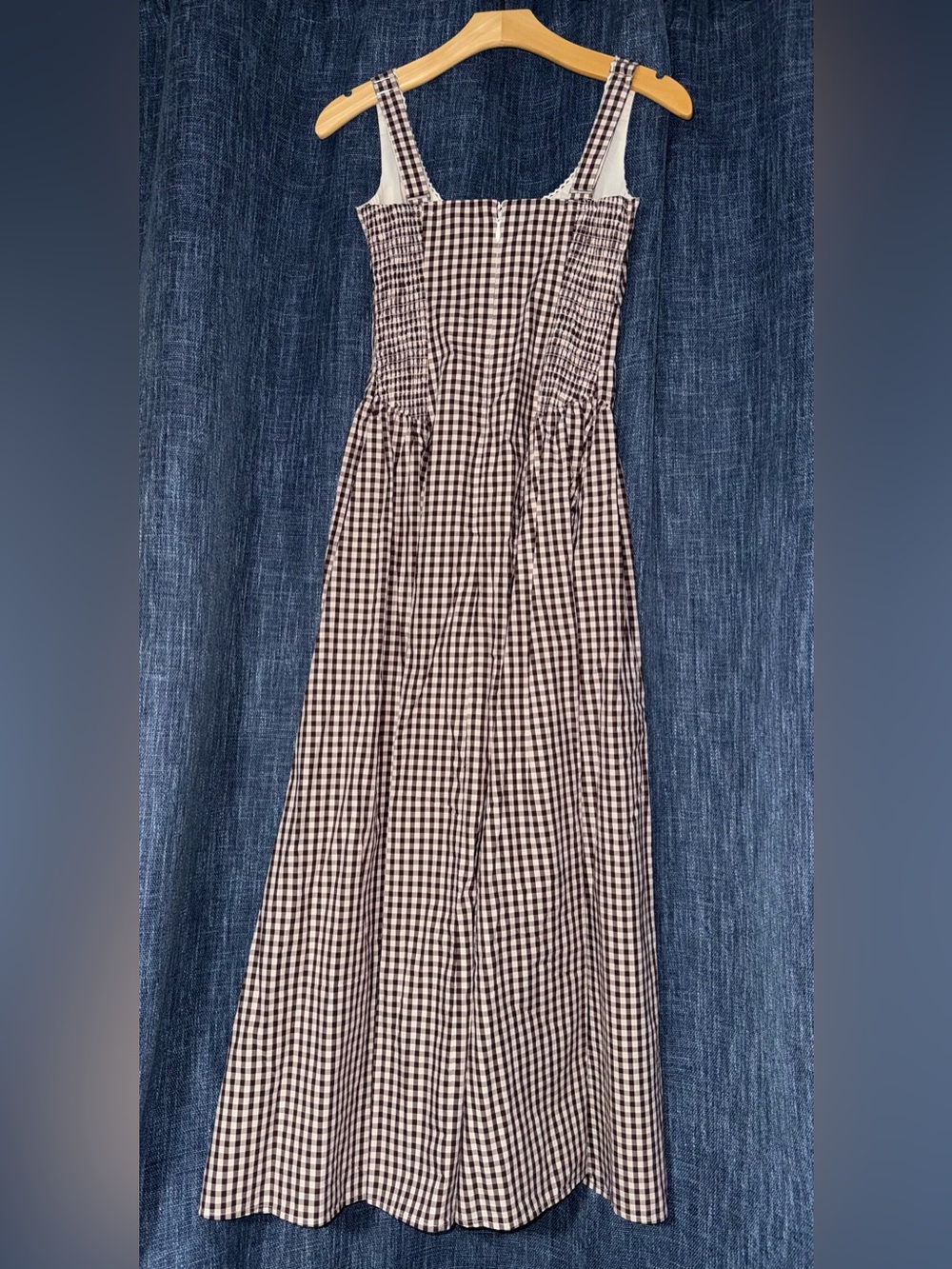 Abercrombie & Fitch Bra-Free Dylan Midi Dress in Mahogany Pattern Size S - Picture 3 of 13